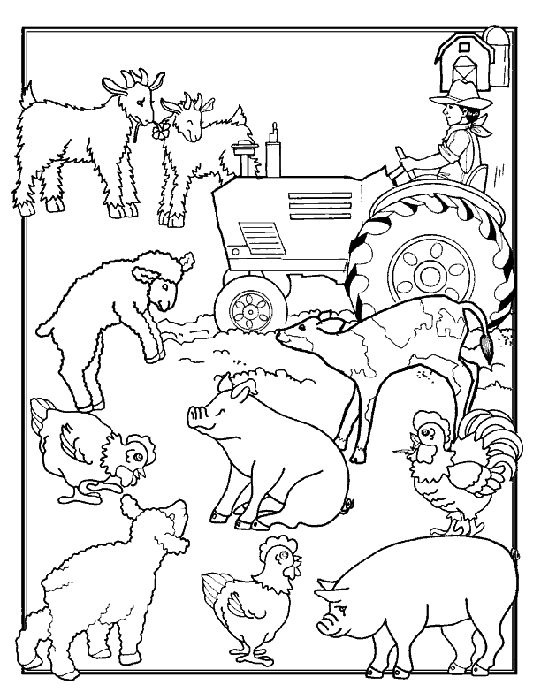 images of farm animal coloring pages - photo #22