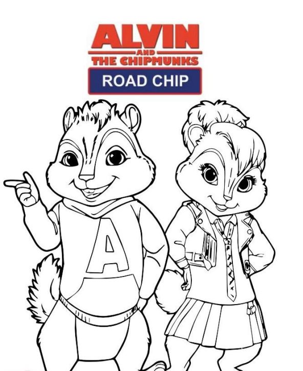 Alvin und die chipmunks road chip Malvorlagen