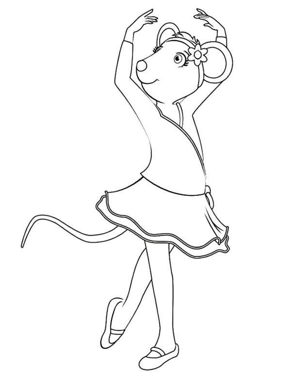 Angelina ballerina Malvorlagen