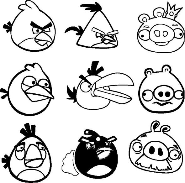 Angry birds Malvorlagen