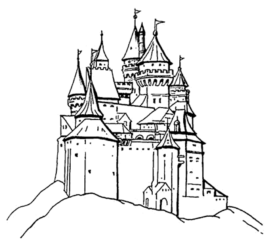 Burgen und schlosser Malvorlagen