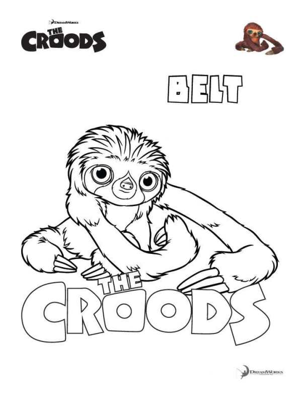 Die croods Malvorlagen