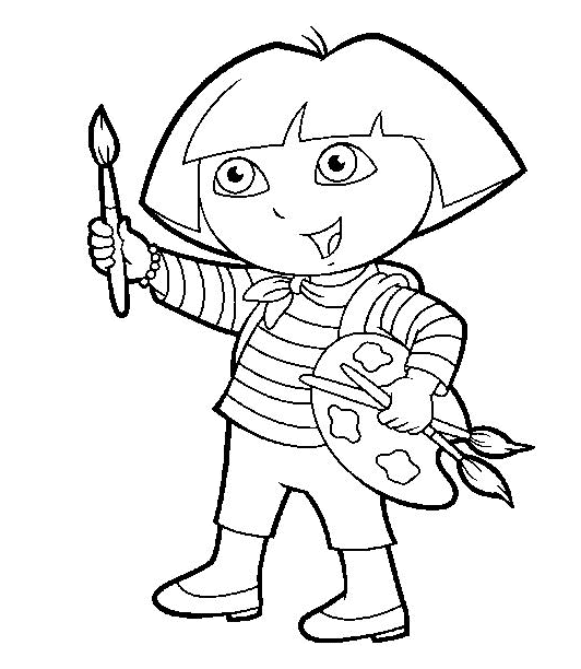 Dora das explorer Malvorlagen