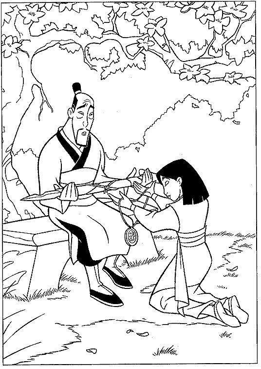 Mulan Malvorlagen