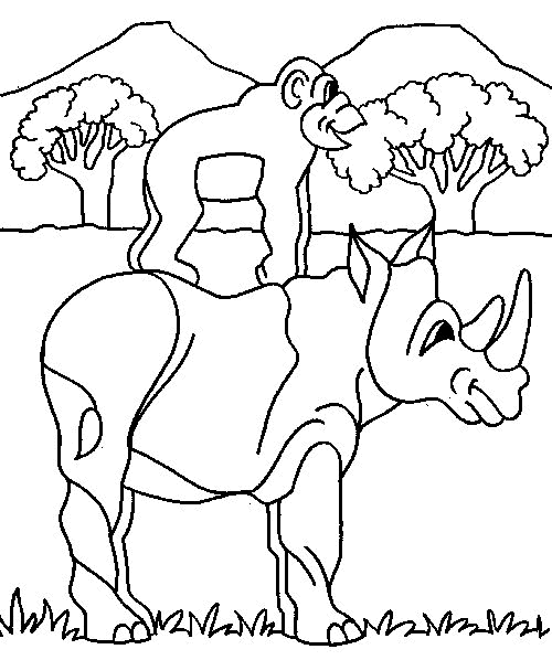 Nashorn Malvorlagen