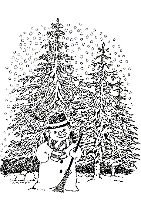 Weihnachten schneemann Malvorlagen