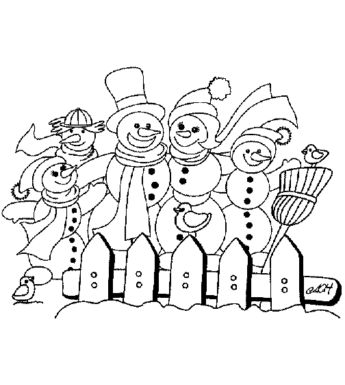 Weihnachten schneemann Malvorlagen