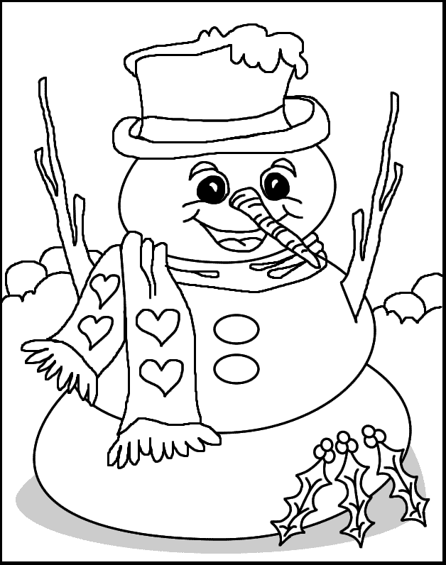 Weihnachten schneemann Malvorlagen