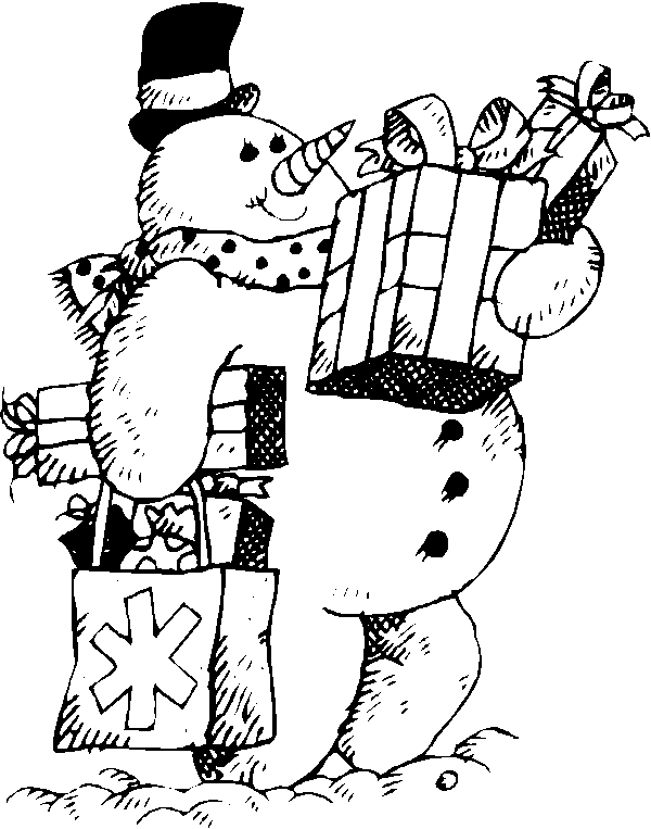 Weihnachten schneemann Malvorlagen