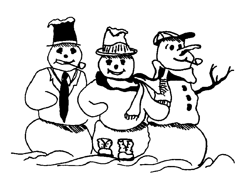 Weihnachten schneemann Malvorlagen