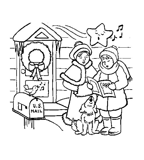 Weihnachten singen Malvorlagen