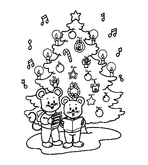 Weihnachten singen Malvorlagen